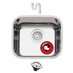 Cuba Pia Numero 0 Cozinha Inox Robust 0,6 40x34x17 + Sifão - 1