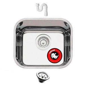 Cuba Pia Numero 0 Cozinha Inox Robust 0,6 40x34x17 + Sifão