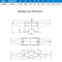 Ver imagem 3 de Bigorna Industrial Ferro Fundido Nodular 10kg 40x13,2x7,5cm Ferramentas Tenace 14000tnc