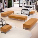 Ver imagem 2 de Kit 02 Puffs Decorativo Sala de Estar Bali W01 Pés Palito 170x60cm Couríssimo Whisky - Lyam Decor