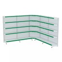 Ver imagem 1 de Gondola Parede 202 Fit Ate 4 Metros 1 Canto Branco 25b Pe Verde