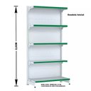 Ver imagem 2 de Gondola Parede 202 Fit Ate 4 Metros 1 Canto Branco 25b Pe Verde