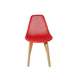Cadeira Charles Eames Colmeia Solid Wood 131ppf Vermelha