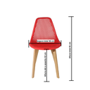 Ver imagem 3 de Cadeira Charles Eames Colmeia Solid Wood 131ppf Vermelha