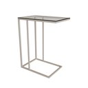 Ver imagem 3 de Mesa Lateral Industrial Elena de Vidro Base Ferro Off White - Cor: Branco