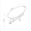 Ver imagem 4 de Mesa Apoio Sala Estar Oval Classic 90x45cm:off White