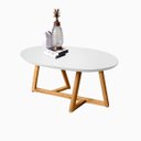 Ver imagem 3 de Mesa Apoio Sala Estar Oval Classic 90x45cm:off White