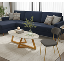 Ver imagem 1 de Mesa Apoio Sala Estar Oval Classic 90x45cm:off White