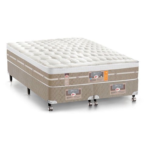 Colchão Casal Castor Molas Pocket Ensacadas Silver Star Air Double Face Euro Pillow (138x188x34) - 