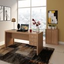Ver imagem 2 de Conjunto P/ Escritório Mesa/balcão Amêndoa Tecnomobili