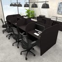 Ver imagem 1 de Espaço de Trabalho Escritório para 8 Pessoas 3,72m Pre F5 Cor:preto