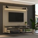 Ver imagem 4 de Painel para TV até 65 Polegadas com LED 180cmx165cm 2 Gavetas Espelhadas Bp Yescasa