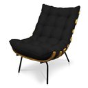 Ver imagem 5 de Poltrona com Puff Costela - Linho Grafite