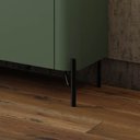 Ver imagem 5 de Rack New Bend 260 cm Porta Lisa Incolar Musgo com Pé Preto