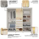 Ver imagem 7 de Guarda-roupa Casal 3 Portas 1 Porta Reflecta com Led com Pés 100% Mdf Royale