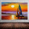 Quadro Pintura Tela Moderna Marinas 2430: 70cm (A) x 110cm (L) - 1