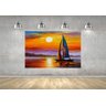 Quadro Pintura Tela Moderna Marinas 2430: 70cm (A) x 110cm (L) - 4