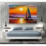Quadro Pintura Tela Moderna Marinas 2430: 70cm (A) x 110cm (L) - 5