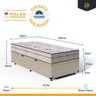 Cama Box Baú com Colchão de Molas Ensacadas Classic Maxx Solteiro 88cm - 3