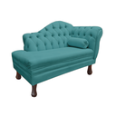 Ver imagem 3 de Recamier Sofá Esquerdo Larissa 120cm Sala Veludo Azul Turquesa - Incasa Decor