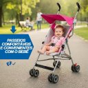 Ver imagem 4 de Carrinho de Bebê Passeio Estilo Guarda Chuva Compacto Turim até 15kg Rosa - Baby Style