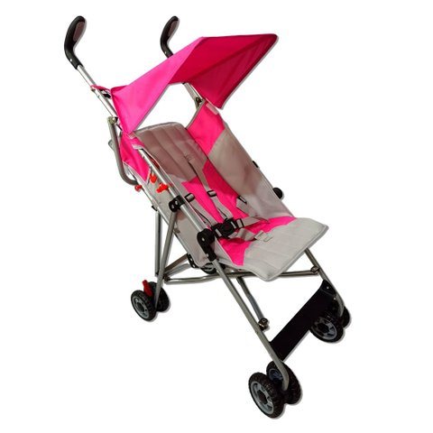 Carrinho de Bebê Passeio Estilo Guarda Chuva Compacto Turim Rosa - Baby Style