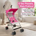 Ver mais imagens de Carrinho de Bebê Passeio Estilo Guarda Chuva Compacto Turim até 15kg Rosa - Baby Style
