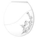 Ver imagem 1 de Assento Tampa Bellart para Vaso Sanitário Oval Almofadado Decorado Elegance Branco Durín