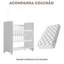 Ver imagem 2 de Berço com Colchão Infantil Grade Móvel Rodinhas Mosquiteiro Branco