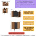 Ver imagem 2 de Kit Armário de Cozinha Aéreo Canto com Balcão 90cm 3 Portas Pequim Multimóveis Mp2381 Madeirado/