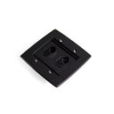 Ver imagem 1 de Caixa de Tomada Piso Embutir Espelho 4x4 2 Tomadas Preto