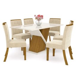 Conjunto Sala de Jantar 6 Cadeiras Mayara Espresso Móveis - 2