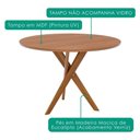 Ver imagem 6 de Mesa de Jantar Redonda Cacau com 4 Cadeiras Estofadas Encanto Linho Cinza Ornar