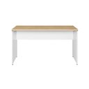 Ver imagem 4 de Mesa Escrivaninha de Trabalho 120cm X 70cm Pés Painel F5 Cor:macadâmia com Branco