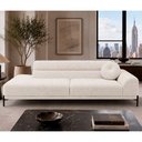Ver imagem 2 de Sofá Arezzo 3 Lugares Pés Aço Preto 210cm Terminal Direito Boucle Off White - Sallar Home