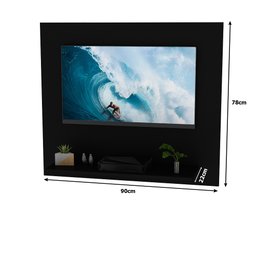 Painel para Tv de até 32 Polegadas 90x78cm Netmobil - Preto - 5