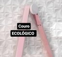Ver imagem 3 de Espelho Decorativo Adnet Redondo 60cm com Alça Rosa Bebê Banheiro Sala Hall