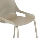 Ver imagem 3 de Cadeira Aproximação Interlocutor Fixa Beau Com 4 pés de Aço Tubular Cappuccino Rhodes