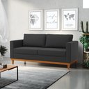 Ver imagem 1 de Sofá 03 Lugares Juliette Corino Base Madeira Castanho - D'Rossi