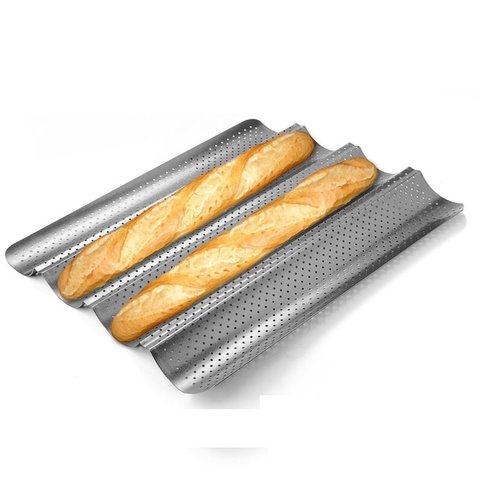 Assadeira Francesa Walfos 100% com 4 Sulcos, Bandeja de Aço Carbono