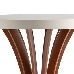 Mesa de Canto Cálice 50cm Ø X 60cm de Altura - Branco - 2