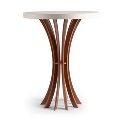 Mesa de Canto Cálice 50cm Ø X 60cm de Altura - Branco - 1