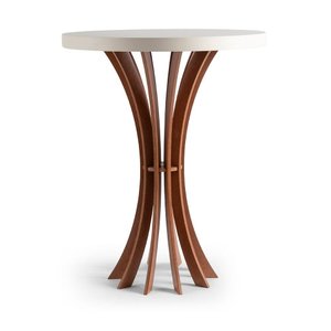 Mesa de Canto Cálice 50cm Ø X 60cm de Altura - Branco
