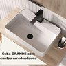 Conjunto Gabinete Banheiro Taos 80cm (armário + Cuba + Espelheira + Tampo Vidro) - 5