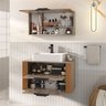 Conjunto Gabinete Banheiro Taos 80cm (armário + Cuba + Espelheira + Tampo Vidro) - 3