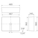 Ver imagem 3 de Cuba de Apoio Docol 48x38 1668126 Retangular Branca Esmaltada