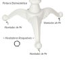 Kit Pé de Mesa Base Trava Veroninha Alumínio Fundido Branco - 6