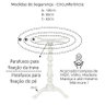Kit Pé de Mesa Base Trava Veroninha Alumínio Fundido Branco - 4