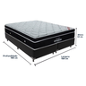 Cama Box Queen Preto e Ortobom Elegant Molas Ensacadas EuroPillow - 5