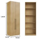 Ver imagem 3 de Guarda Roupa Infinity Modulo 2 Portas 5 Prat. Savana